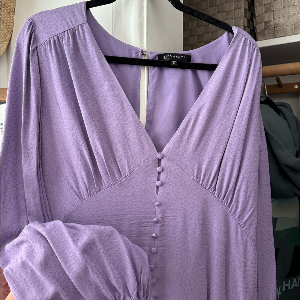 Dynamite Lilac V-Neck Dress